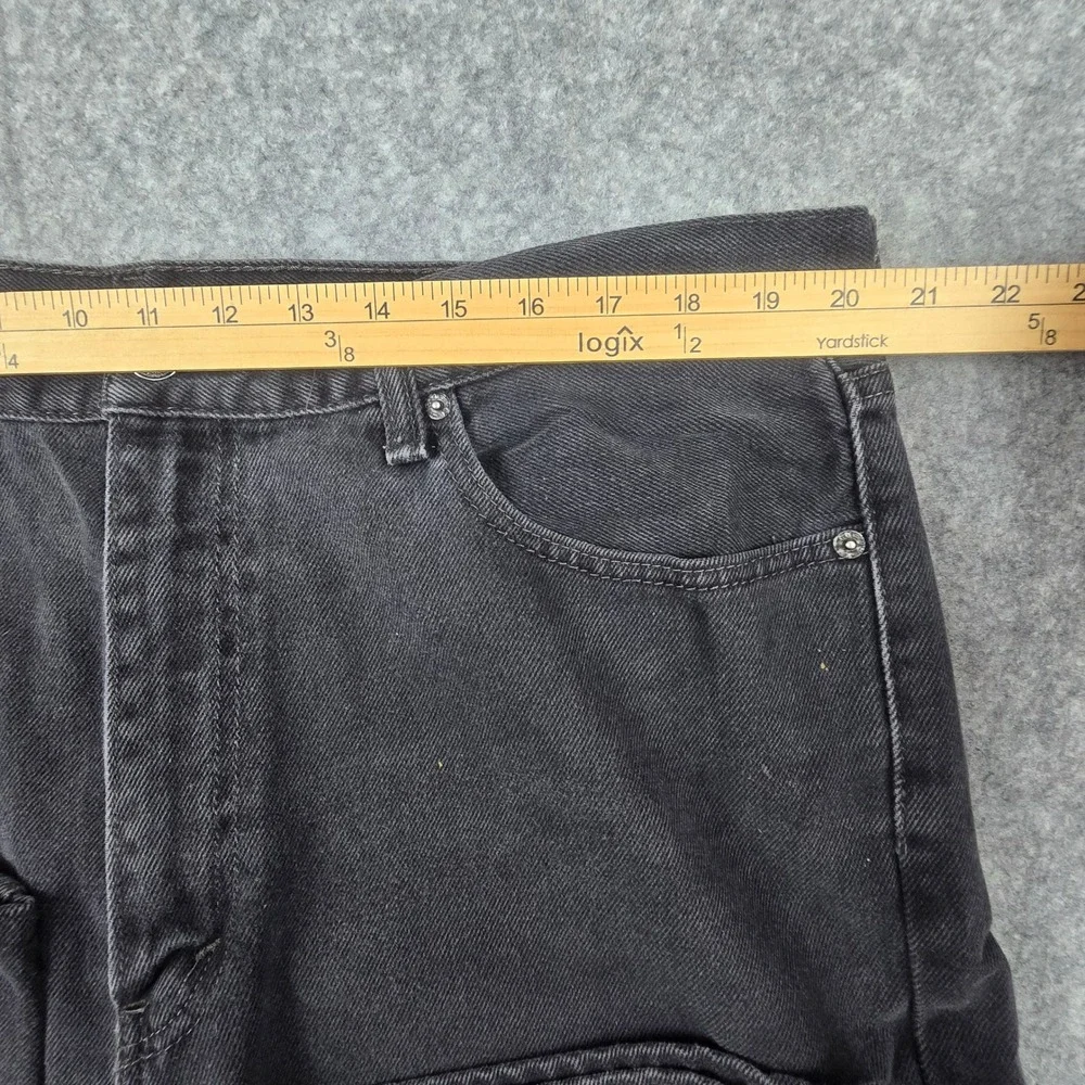 Levi's 505 Jeans Mens 40x29 Black Regular Fit Straight Leg Faded Wash